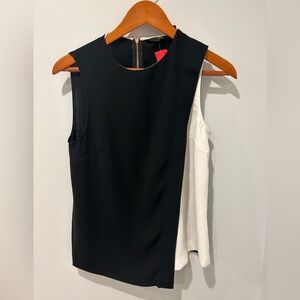 Ted Baker Black and White Sleeveless Blouse